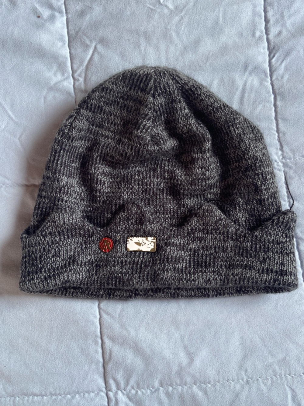Riverhead Jughead Jones Heathered Gray Knit Beanie with Decorative Pins